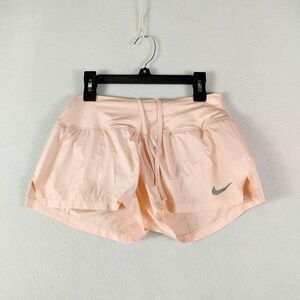Nike Dri-Fit Shorts Womens XS Pink Running Athletic Lightweight Reflective Logo